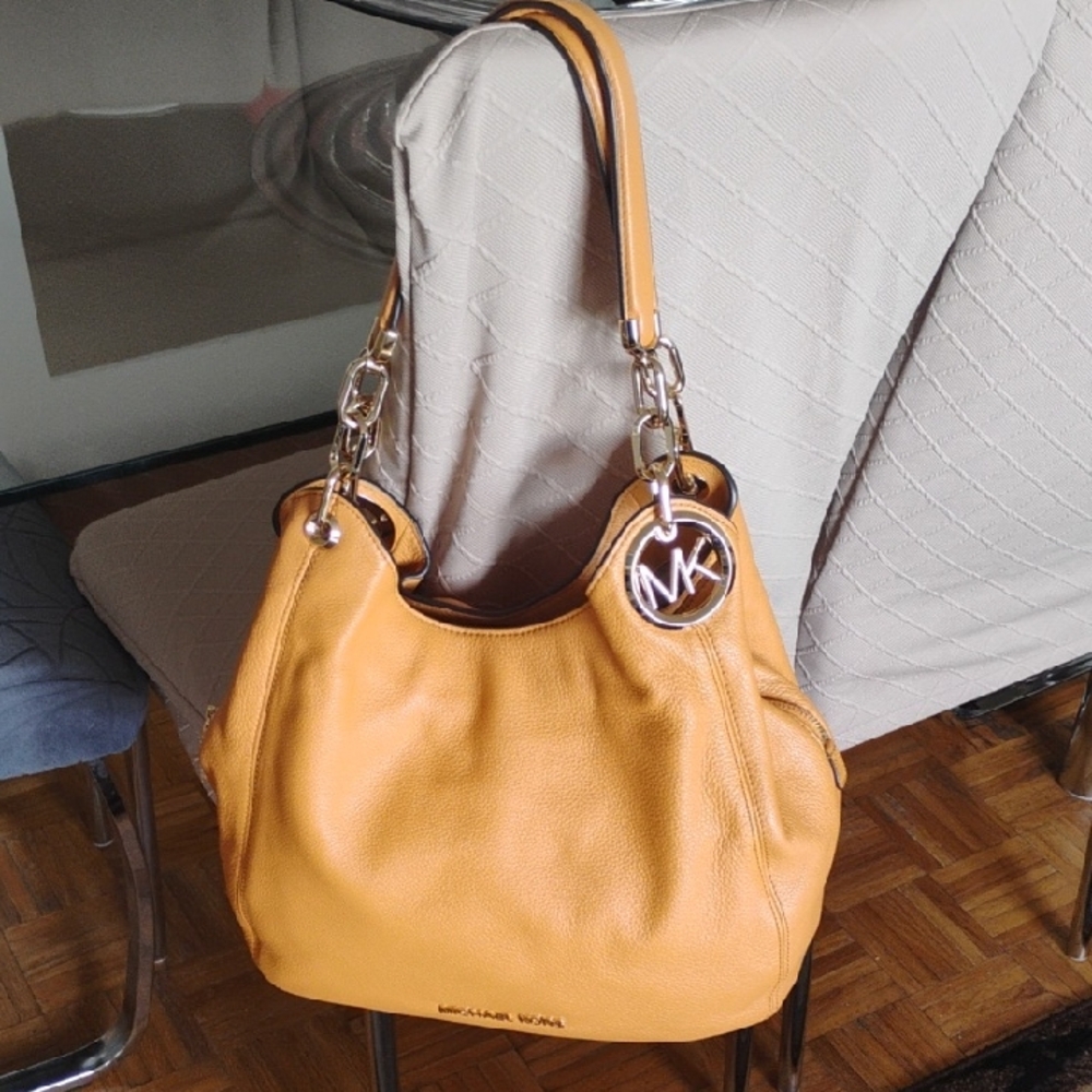 Michael Kors Mustard Leather Shoulder Bag
